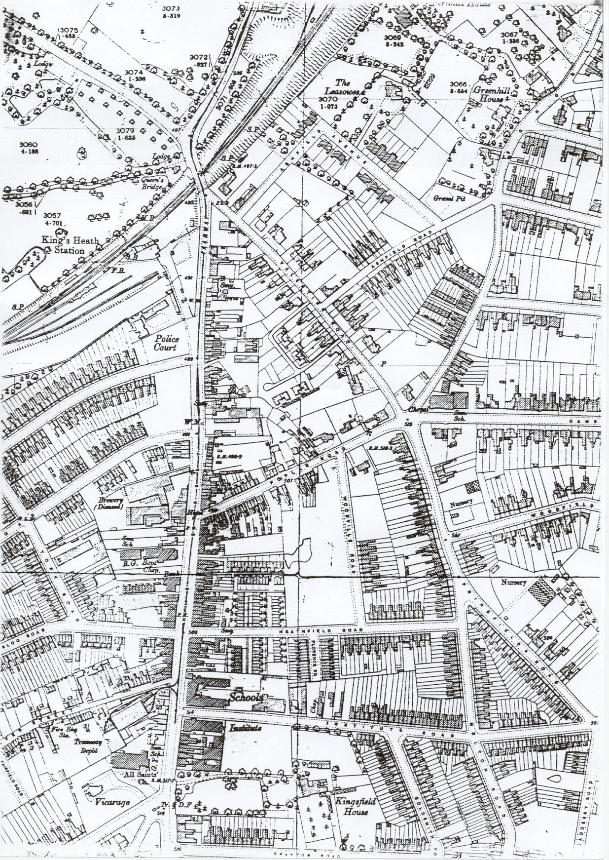 King's Heath 1904 map